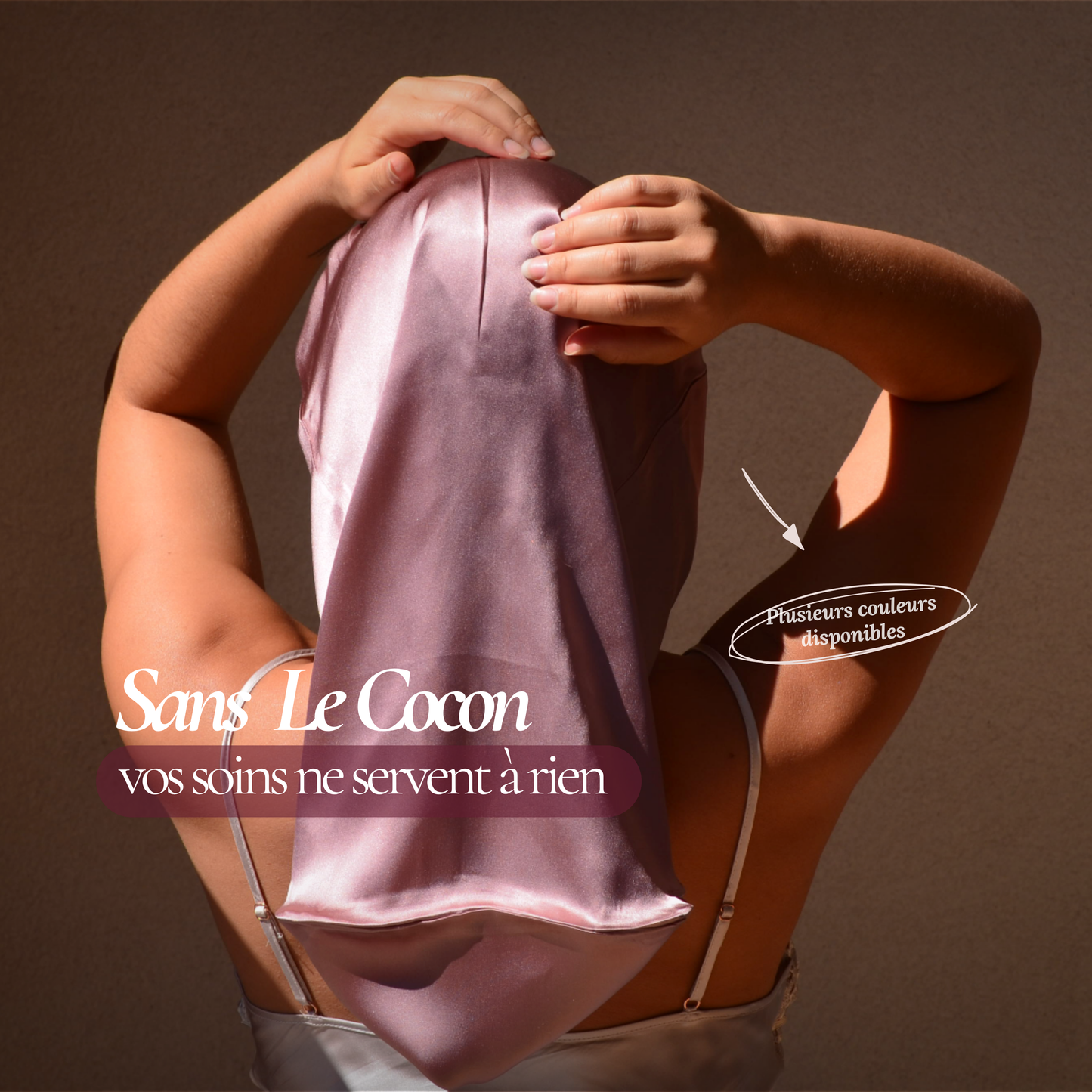 Le Cocon – Bonnet de nuit protecteur - 100% soie de mûrier