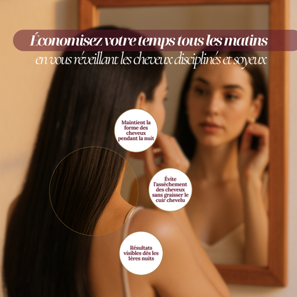 Le Cocon – Bonnet de nuit protecteur - 100% soie de mûrier